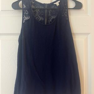 Sonoma Black Lace Sleeveless Tank Top